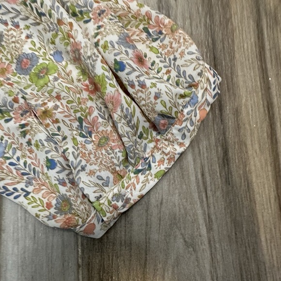 Rose & Olive Blouse 1x Multi Color Floral Smocked 3/4 Sleeve Feminine Boho Fall - Picture 8 of 8